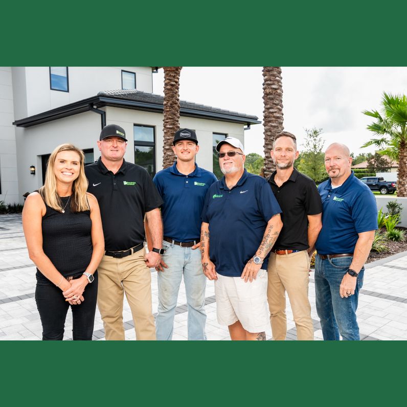 Landscaping professionals at work